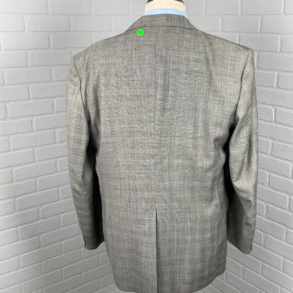 Sterling & Hunt Kuppenheimer Blazer Men‎ 44 Black White Plaid Premier Ed USA VTG - Picture 4 of 16